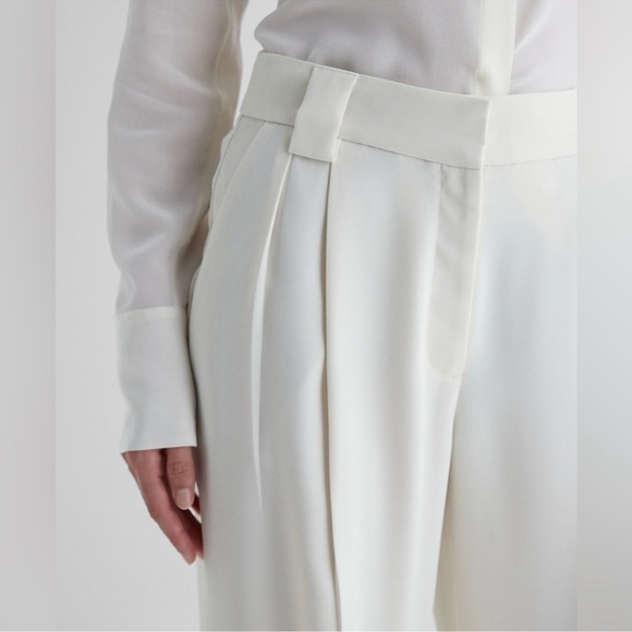 NWT Express White Wide Leg Trousers Cream Size 2R - Picture 3 of 11